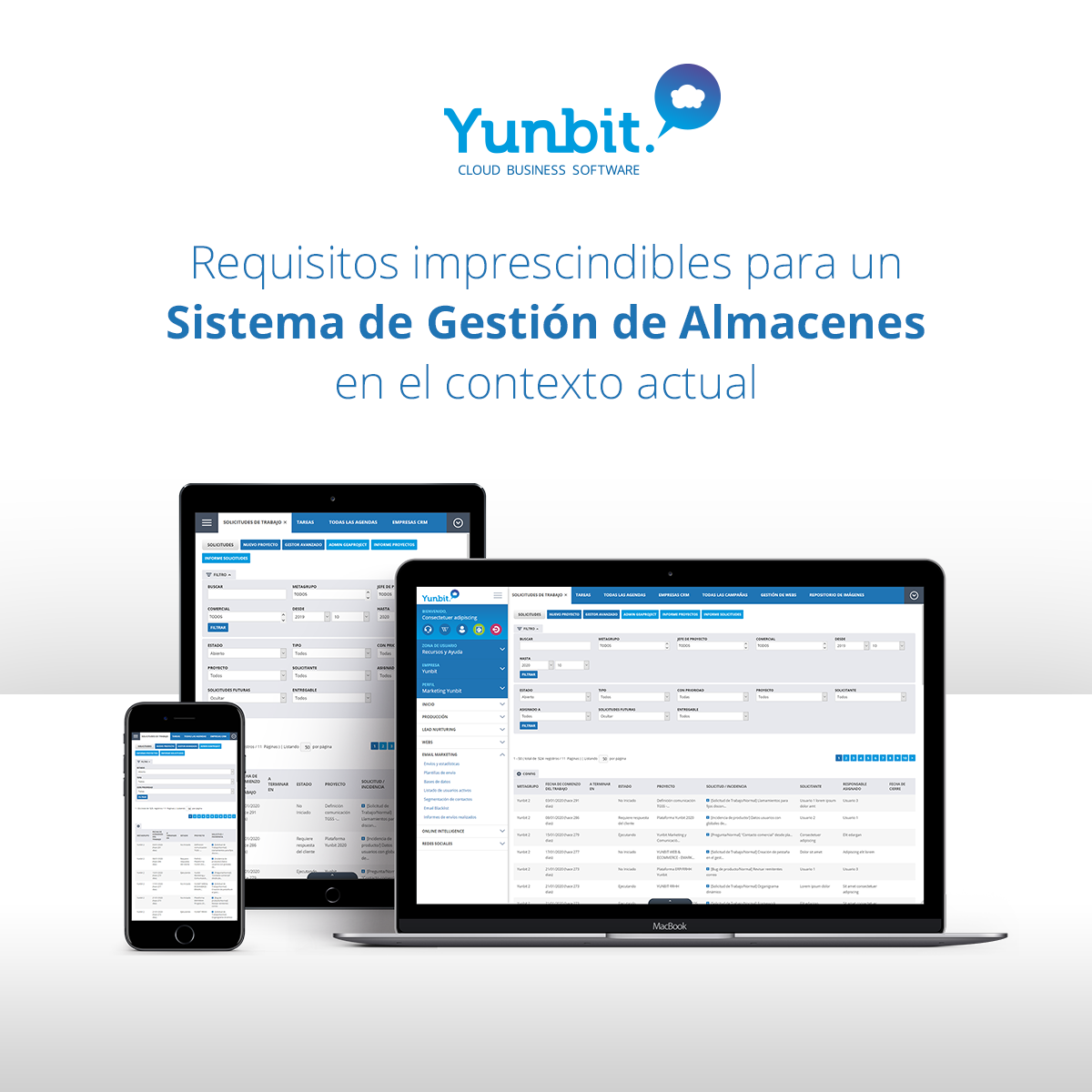 Yunbit cumple los requisitos imprescindibles para un Sistema de Gestión de Almacenes en el contexto actual