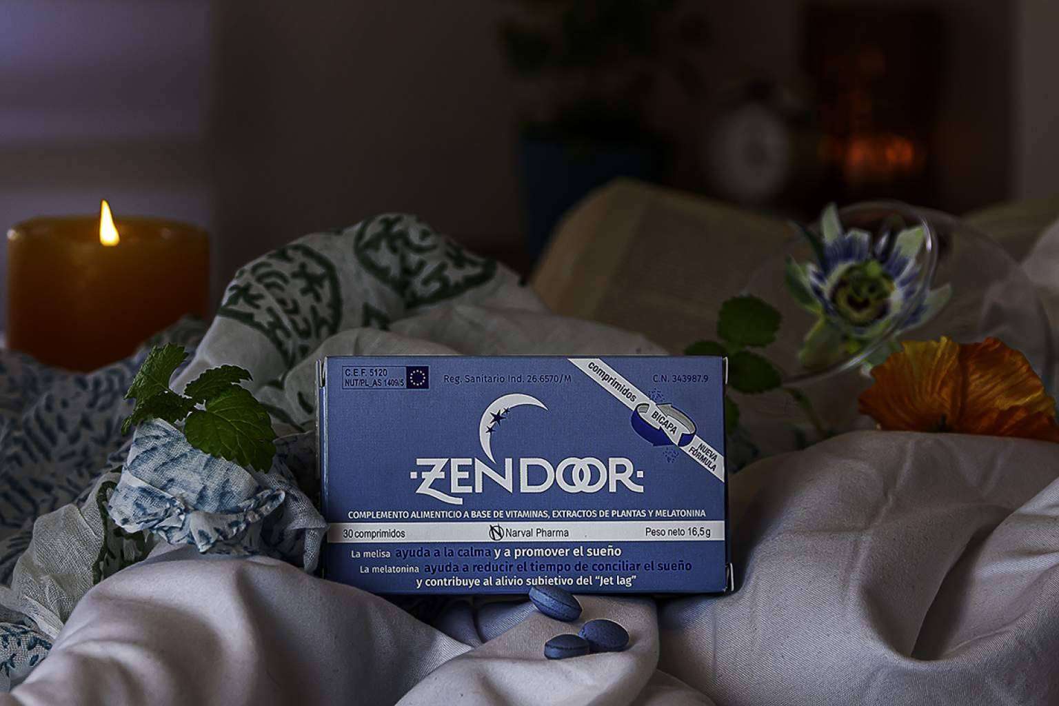 El nuevo complemento alimenticio natural Zendoor con Melatonina y Melisa de Narval Pharma ayuda a conciliar el sueño