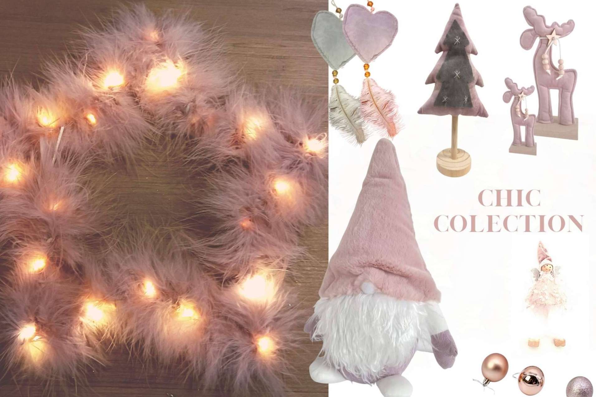 Las ofertas de decoración Navidad rosa y plata que ofrece Iglú Tiendas durante el Black Friday