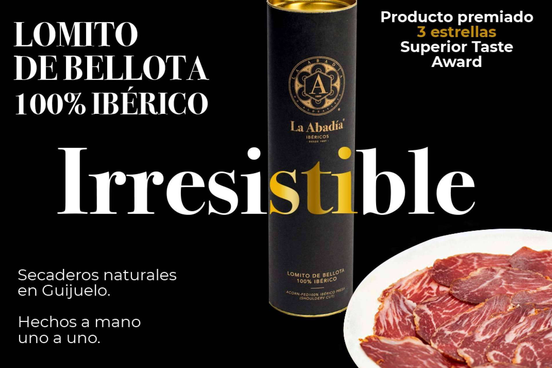 Un regalo perfecto para estas Navidades es el lomito de bellota 100% ibérico de La Abadía Ibéricos