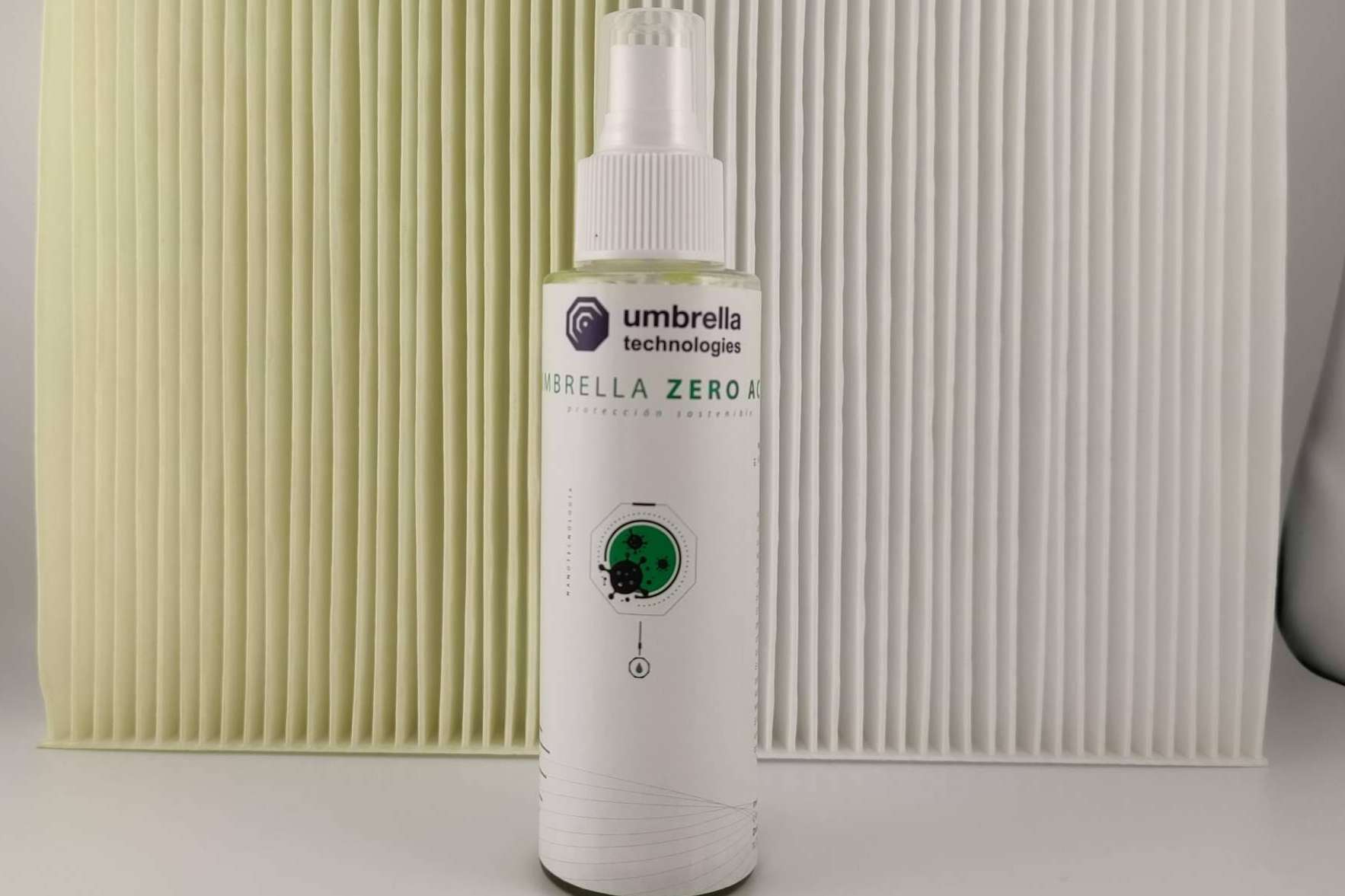 Eliminar el virus del COVID-19 en filtros de ventilación y aires acondicionados mediante el recubrimiento permanente Umbrella Zero AC3