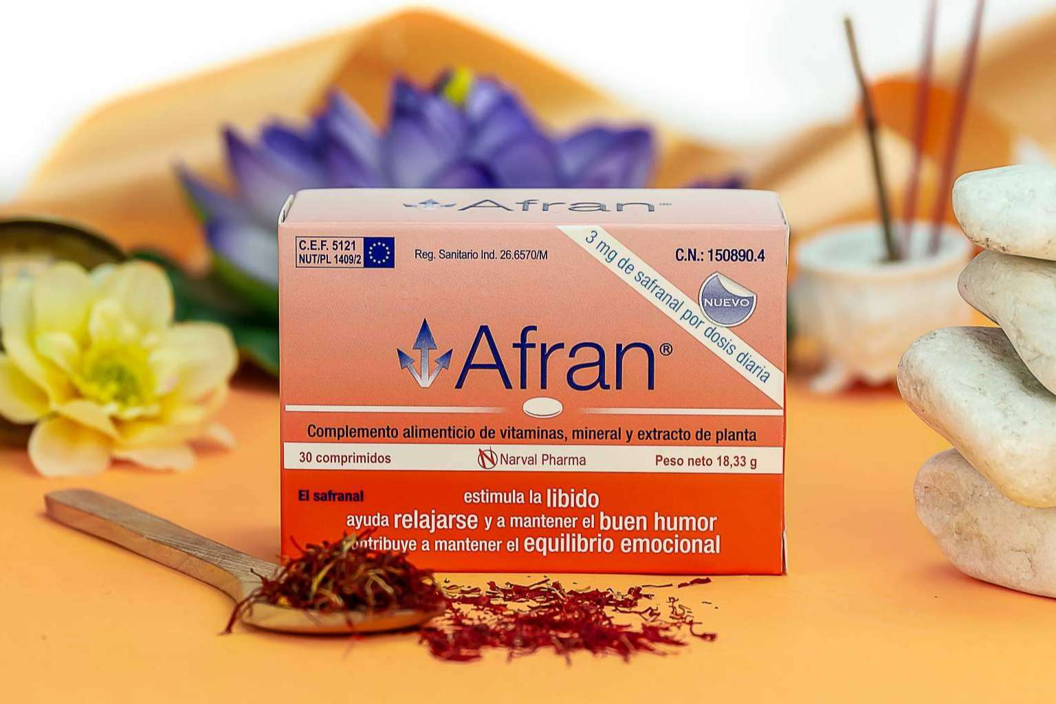 Afran, el suplemento de Narval Pharma con azafrán para mejorar el ánimo durante la primavera